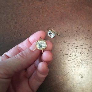 cushion cut cz earrings